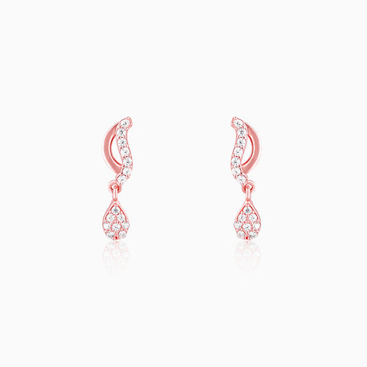 Rose Gold Wavecrest Earrings