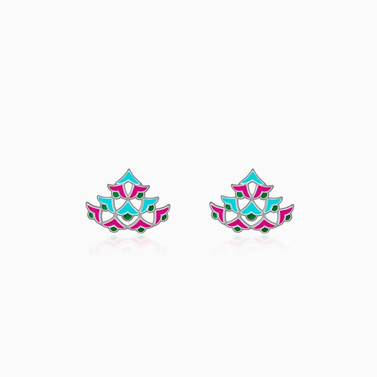 Oxidised Silver Modern Touch Earrings
