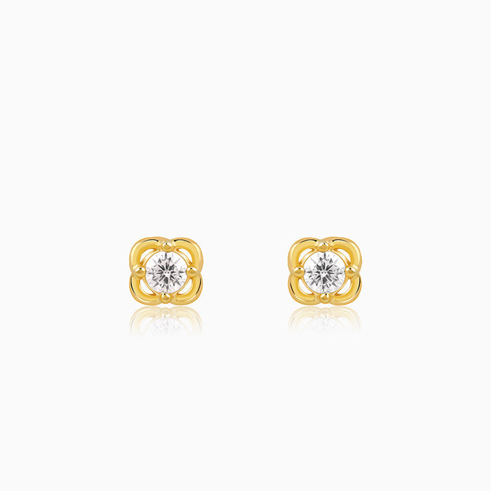 Golden Mini Floral Earrings