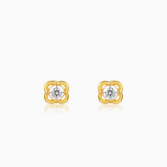 Golden Mini Floral Earrings
