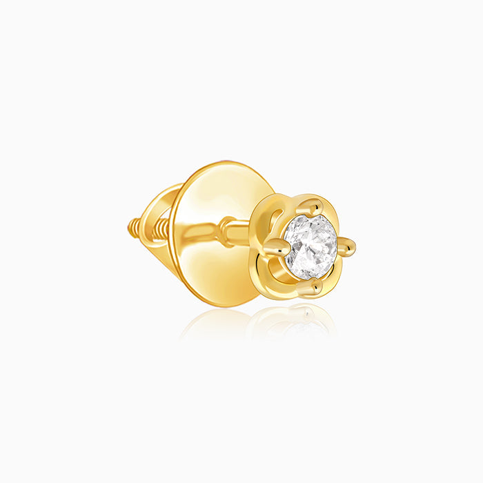 Golden Mini Floral Earrings