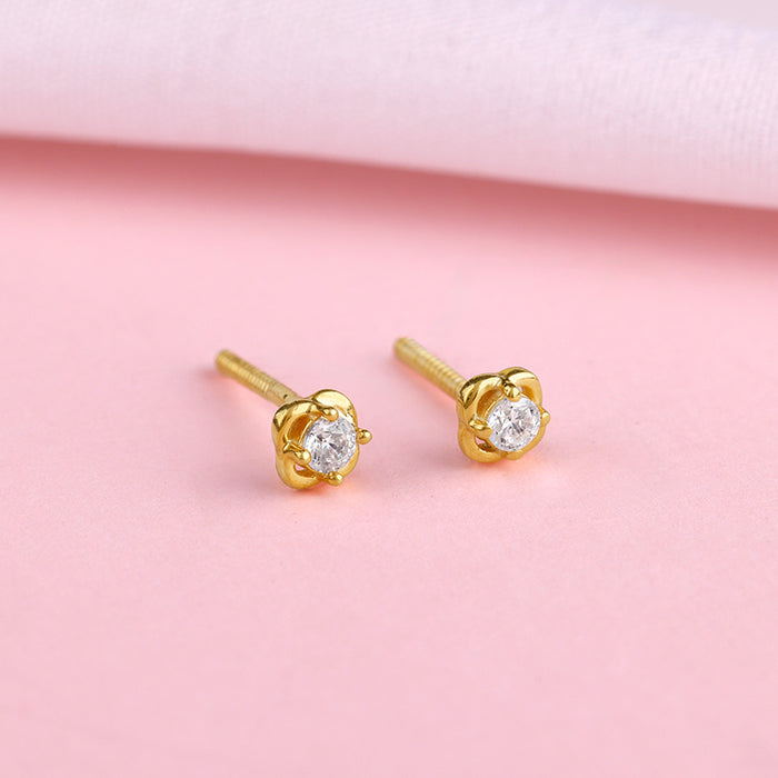Golden Mini Floral Earrings