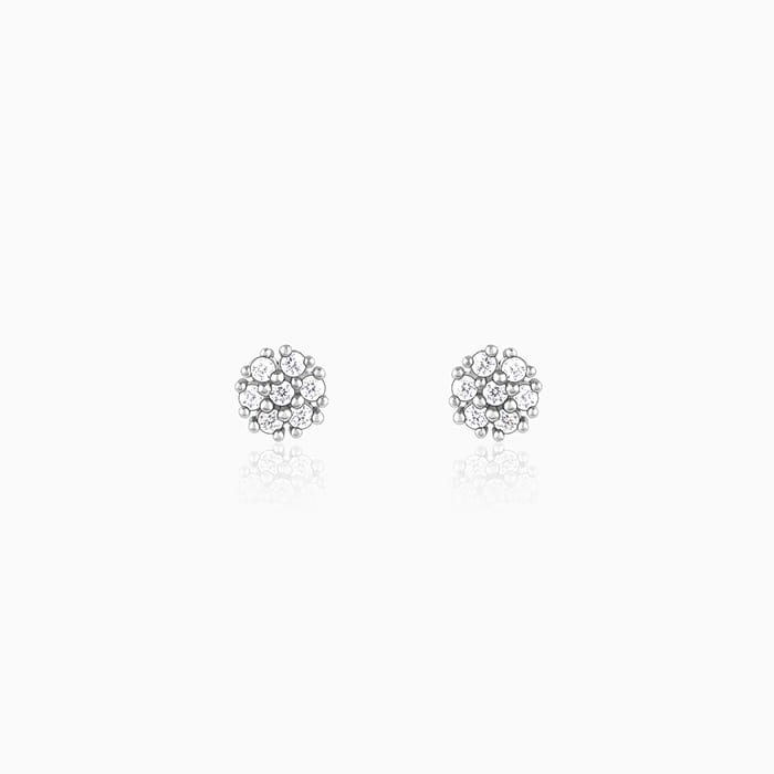 Silver Floral Elegant Earrings