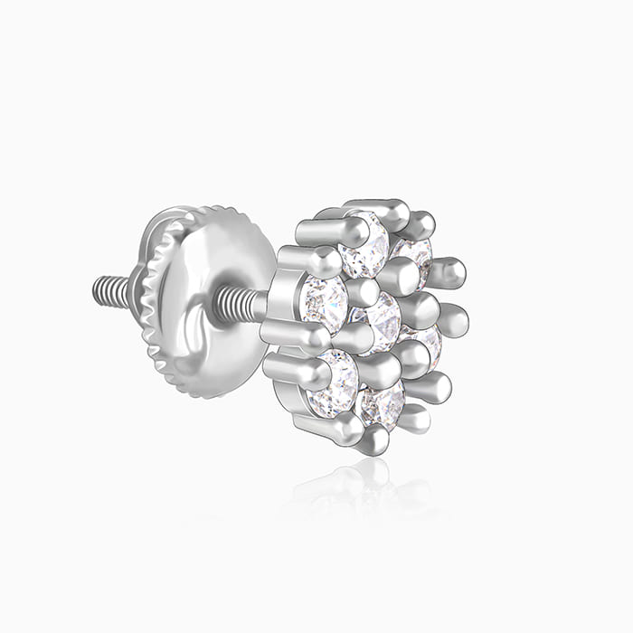 Silver Floral Elegant Earrings