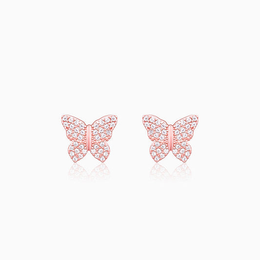 Rose Gold Skipper Butterfly Earrings