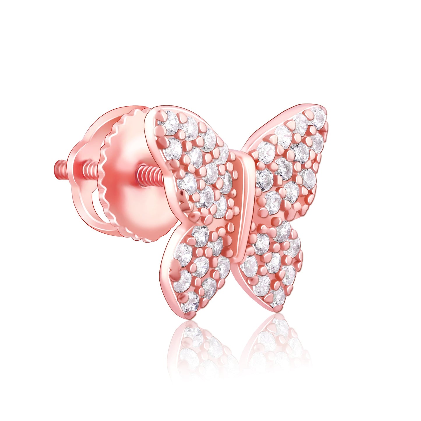 Rose Gold Skipper Butterfly Earrings