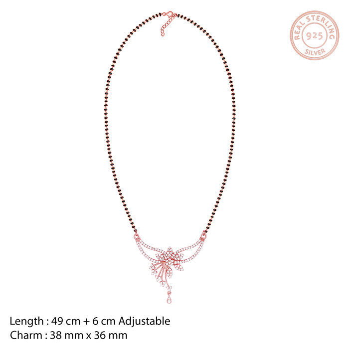 Rose Gold Floral Love Bond Mangalsutra Set