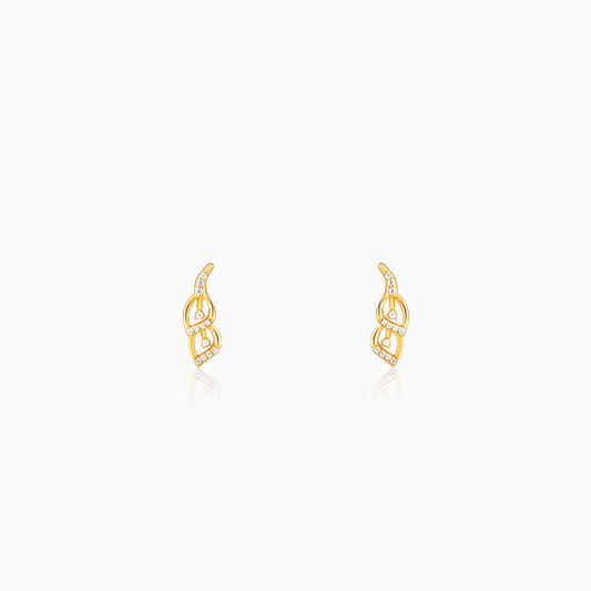 Golden Tiered Shine Earrings