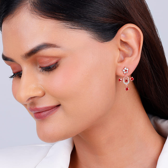 Rose Gold Grow in Love Earrings