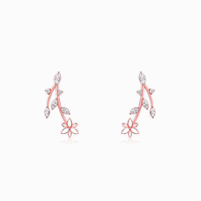 Rose Gold Trillium Treasures Earrings