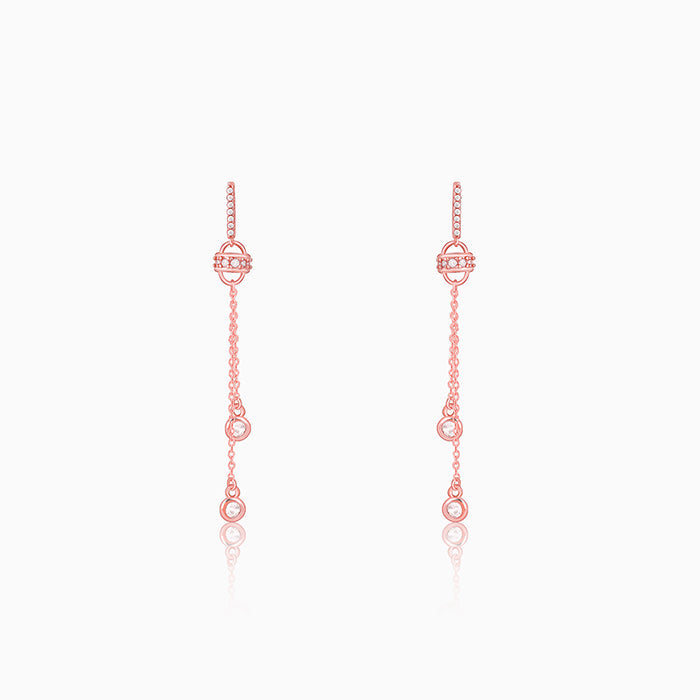 Rose Gold Glam Drop Earrings