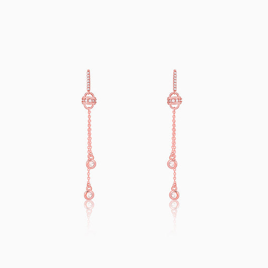 Rose Gold Glam Drop Earrings