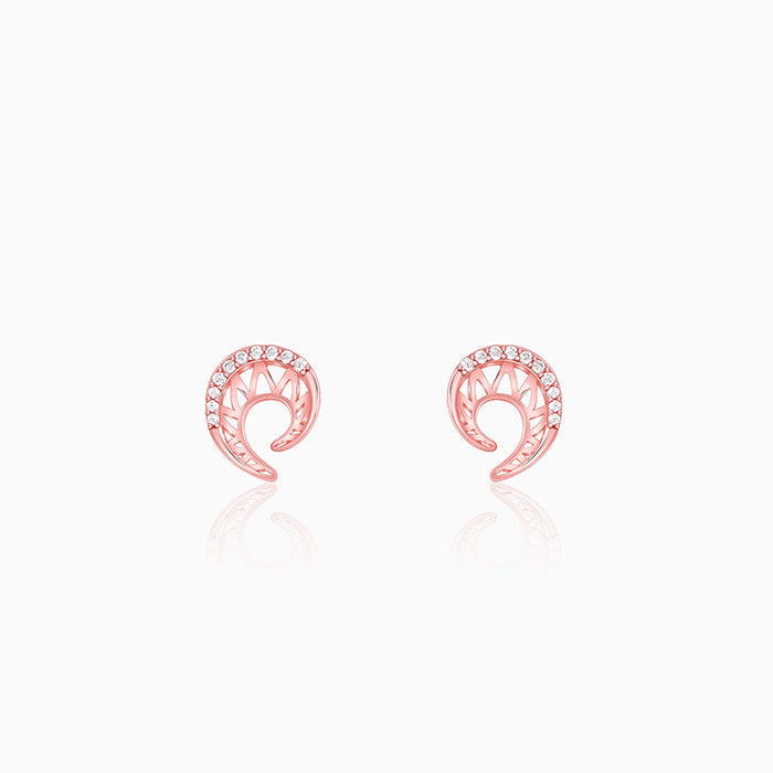 Rose Gold Dreamy Curve Earrings
