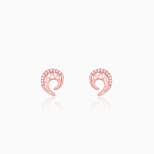 Rose Gold Dreamy Curve Earrings