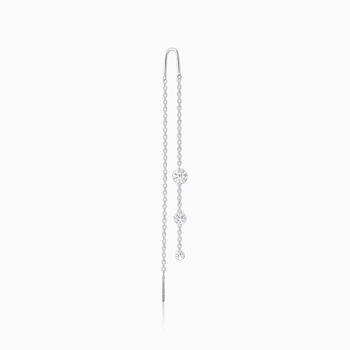 Silver Sparkling Sui Dhaga Earrings