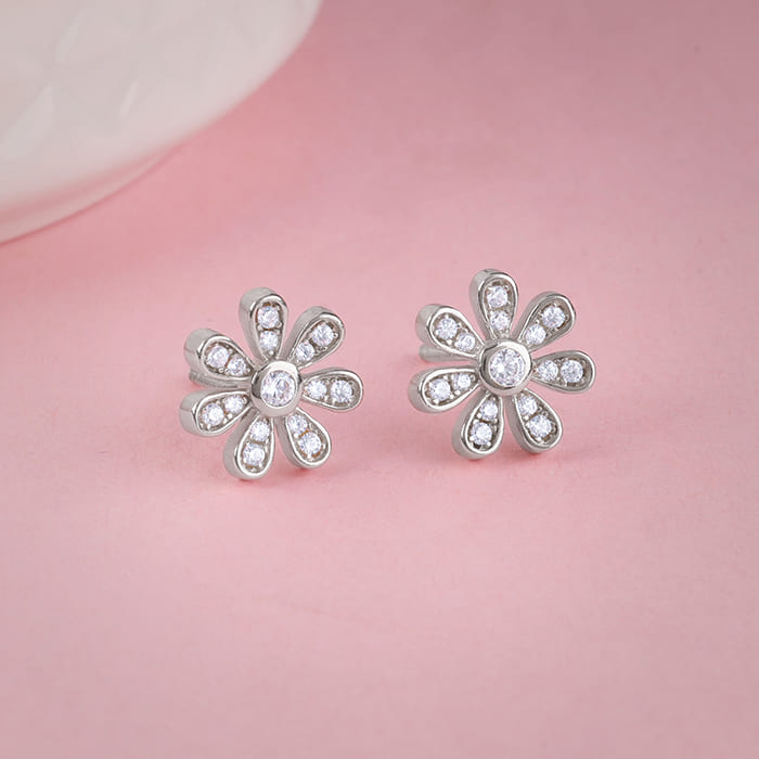 Silver Floret Fun Earrings