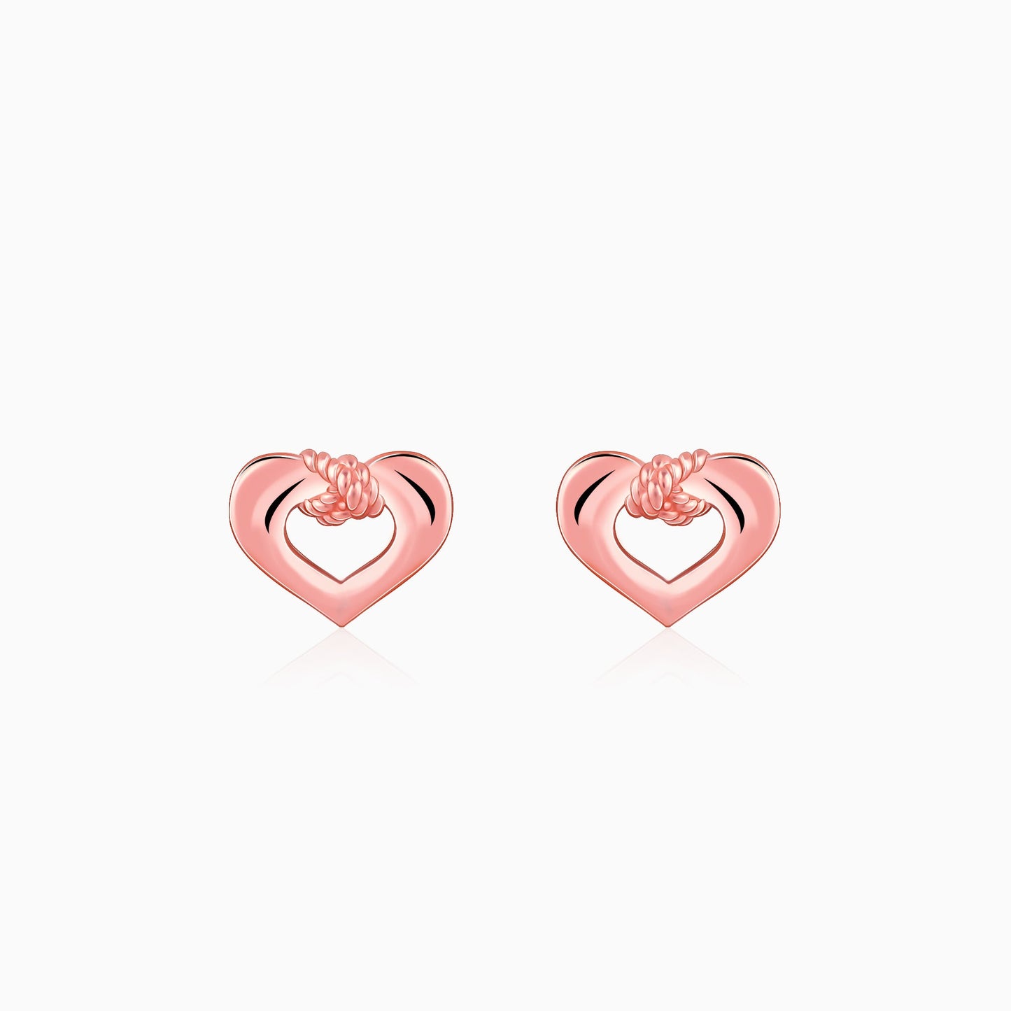 Rose Gold Loveknot Earrings