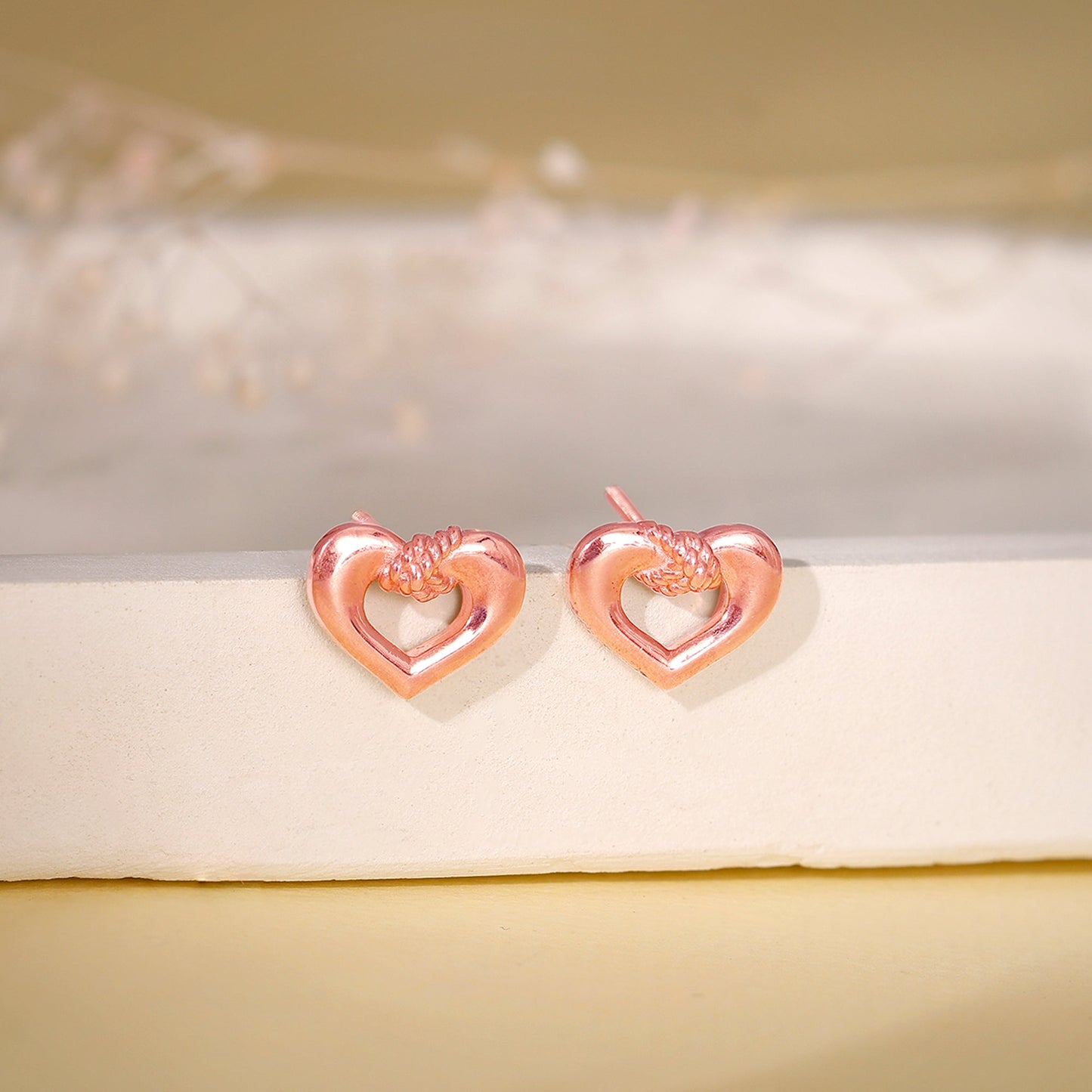 Rose Gold Loveknot Earrings