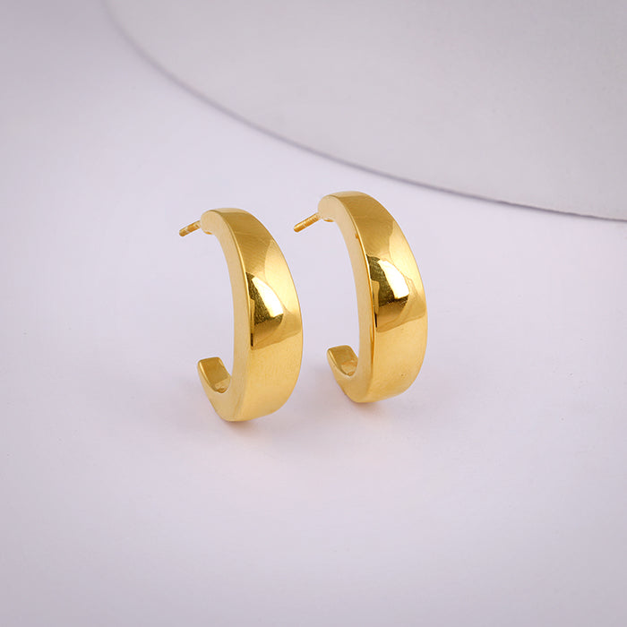 Golden Belle J Stud Earrings