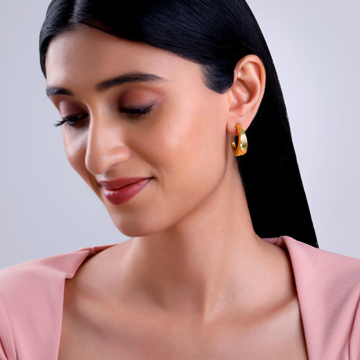 Golden Half Moon Earrings