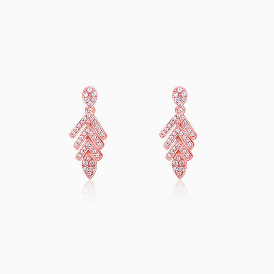 Rose Gold Belle Leaf Earrings