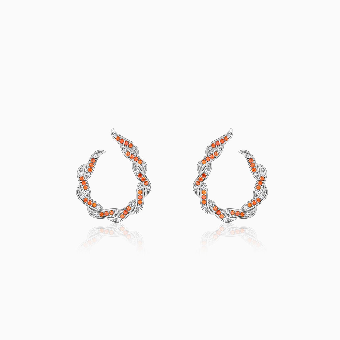 Silver Gaia Hoop Earrings