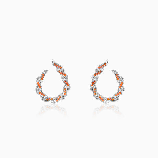 Silver Gaia Hoop Earrings