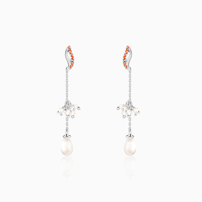 Silver Sekhmet Dangler Earrings