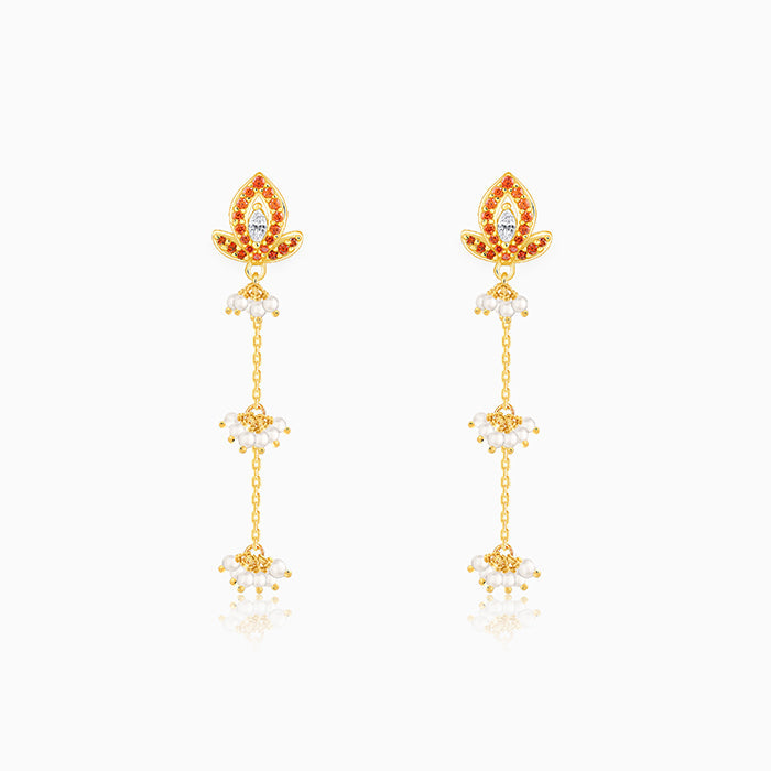 Golden Diana Dangler Earrings