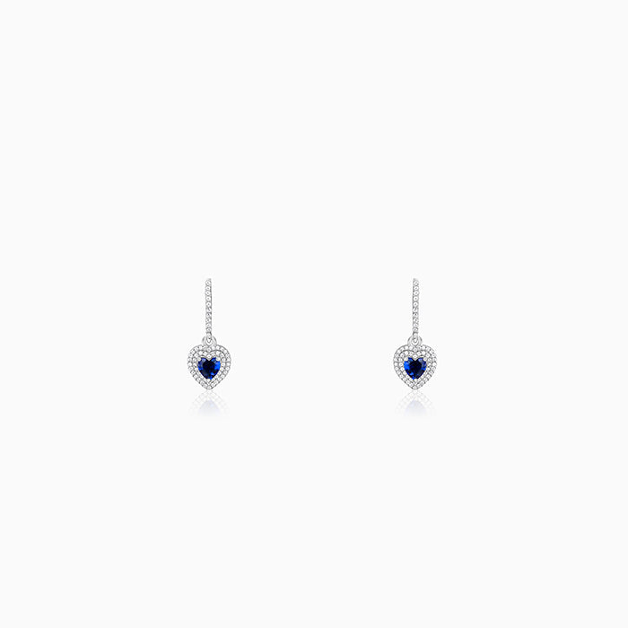 Silver Royal Heart Earrings