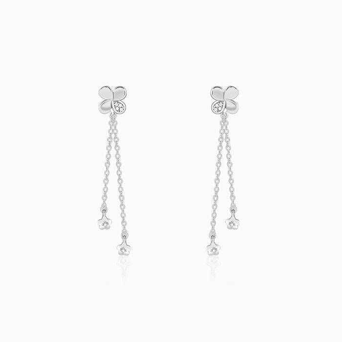 Silver Twilight Petals Earrings
