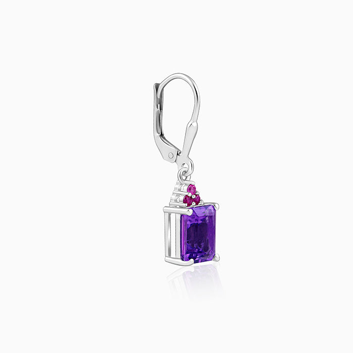Silver Amethyst Earrings