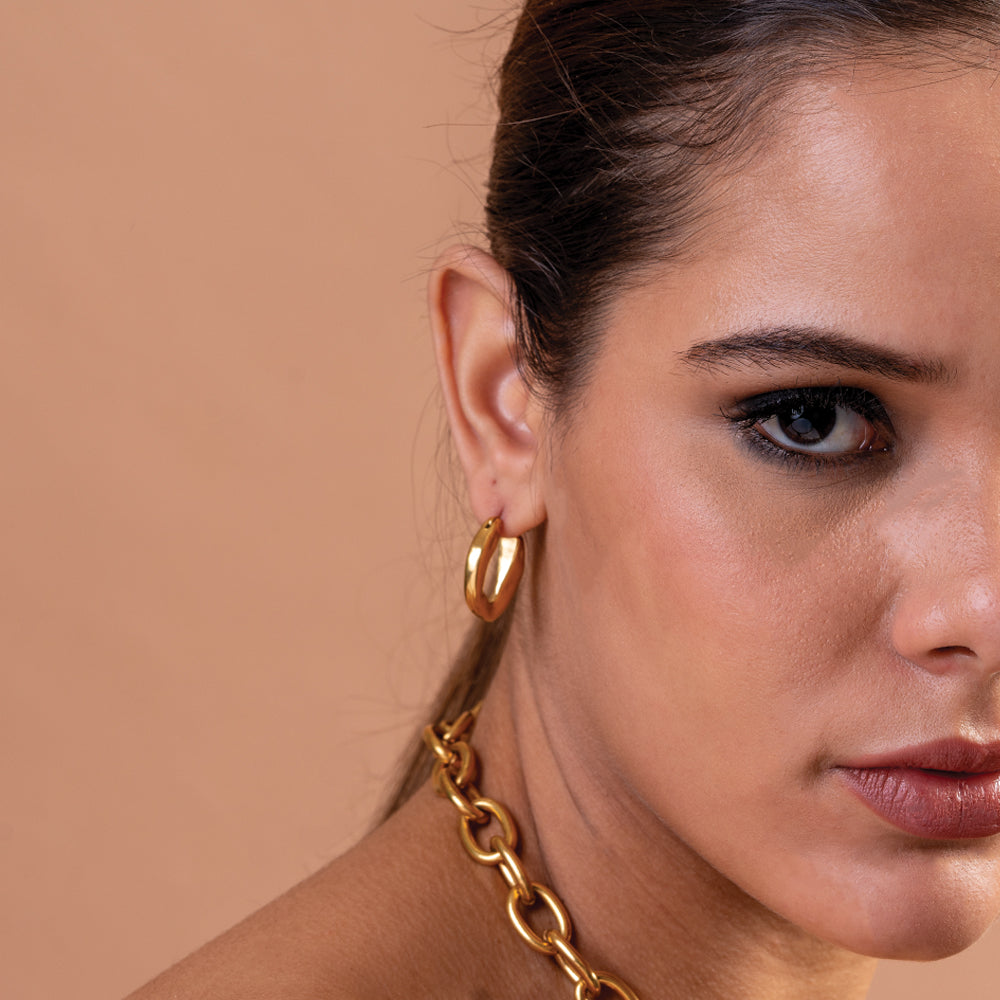 Wobbly Molten Hoop Earrings