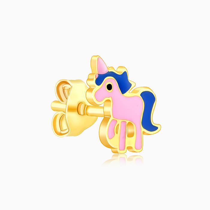 Golden Pie Unicorn Kids Earrings (4-12 yrs)