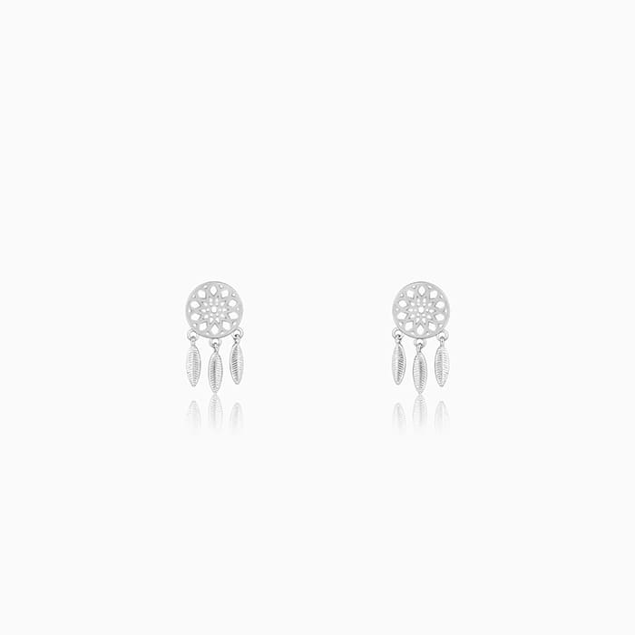 Silver Dreamcatcher Earrings