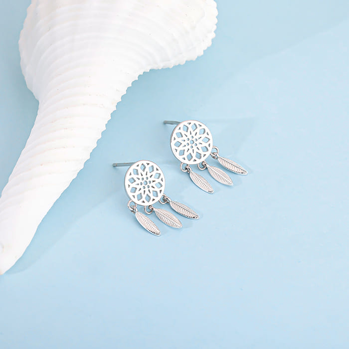 Silver Dreamcatcher Earrings