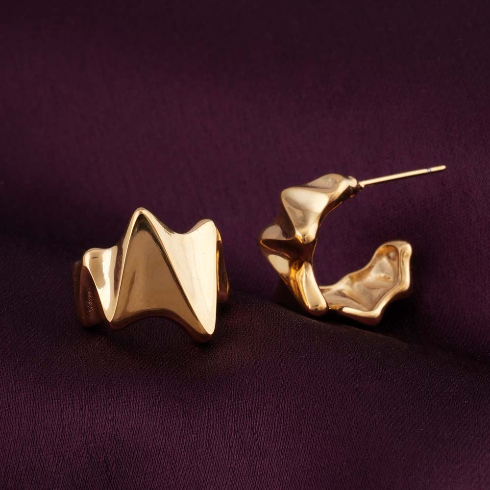 Geometric C Hoop Earrings