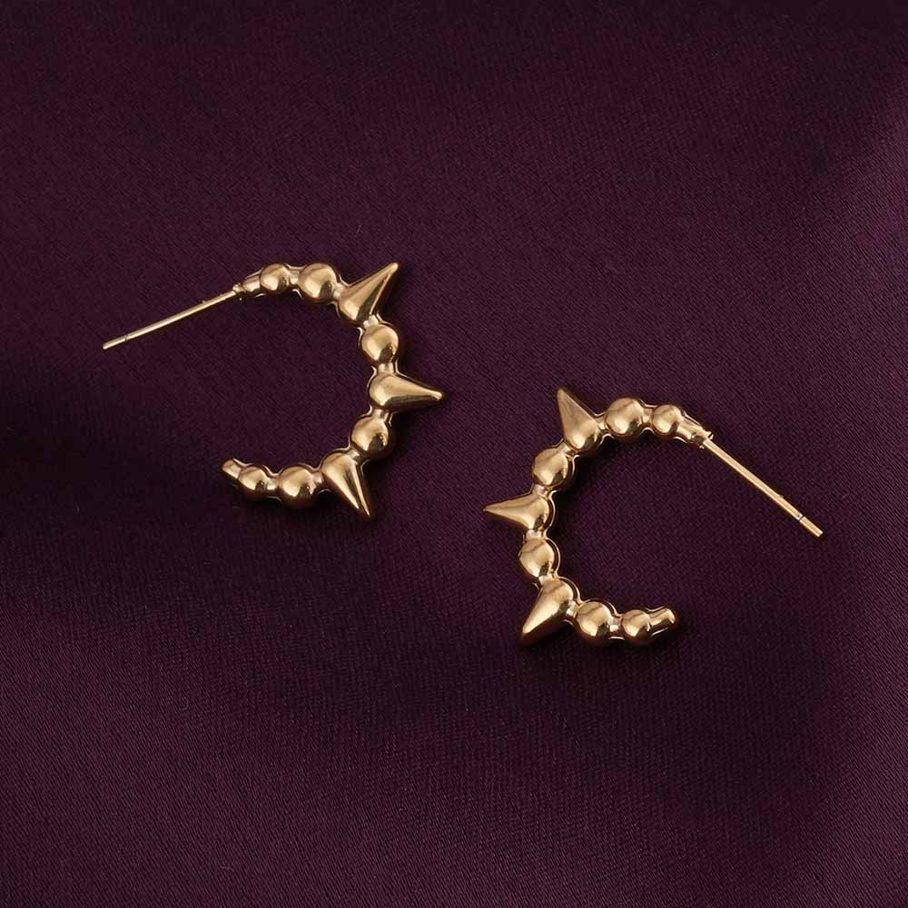 Soft Spikes Hoop Earrings