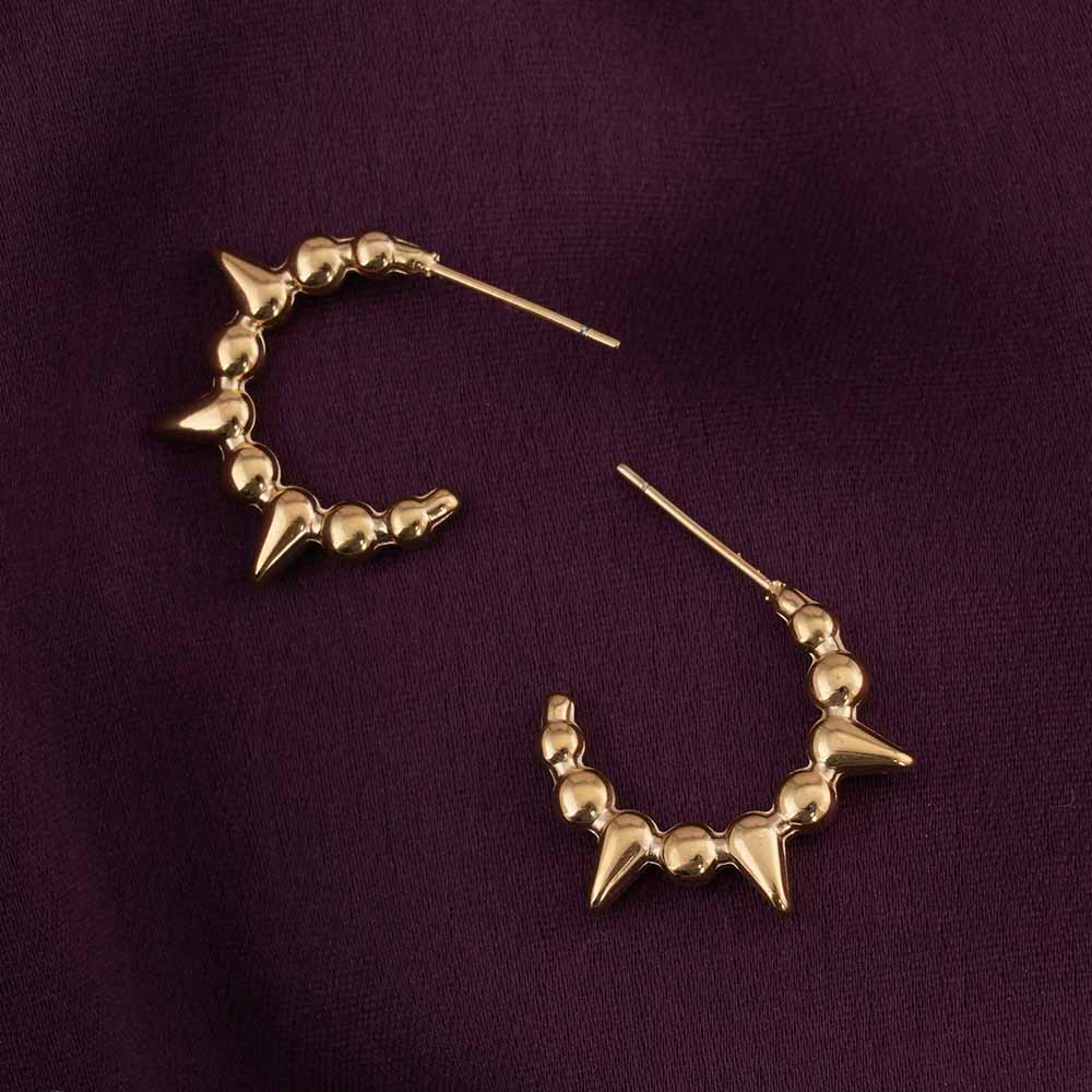 Soft Spikes Hoop Earrings