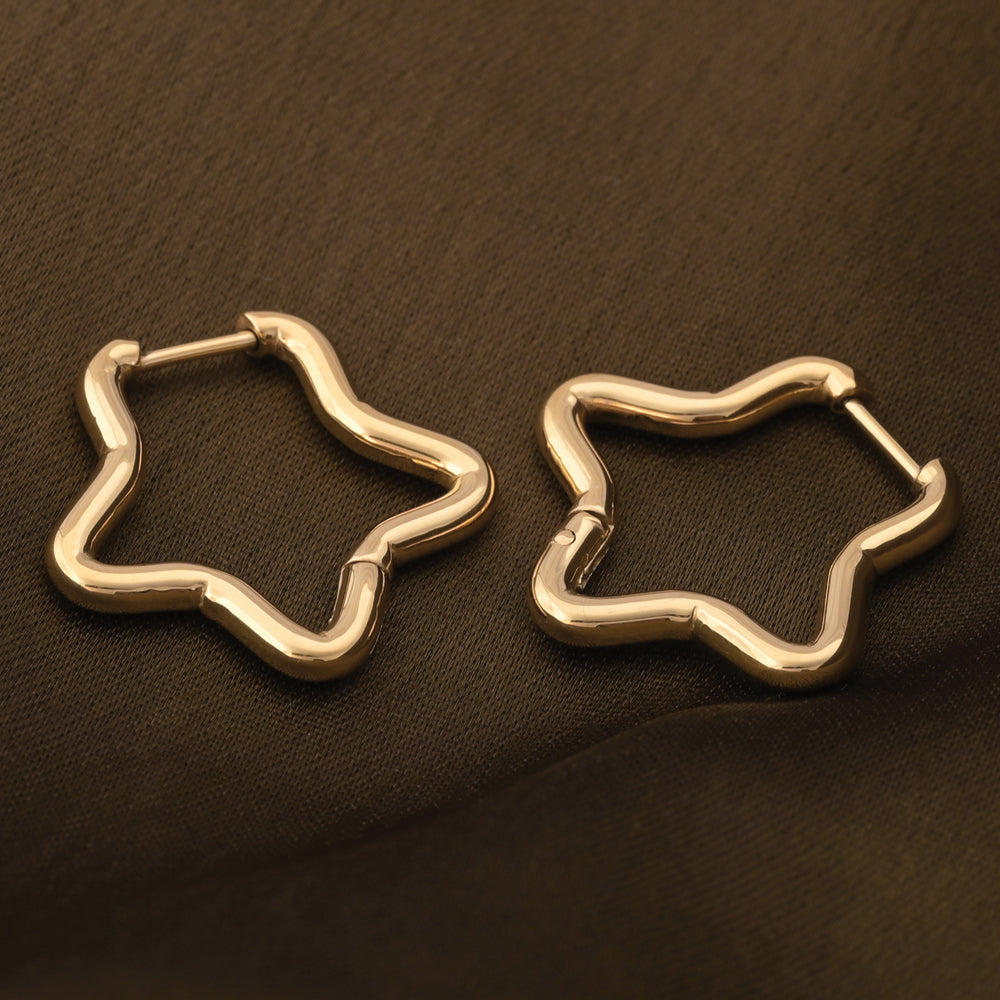 Star Hoop Earrings