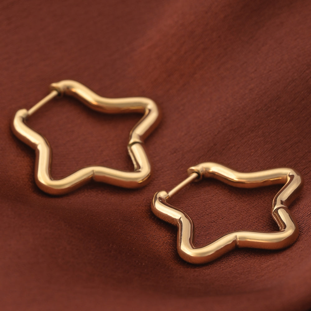 Star Hoop Earrings