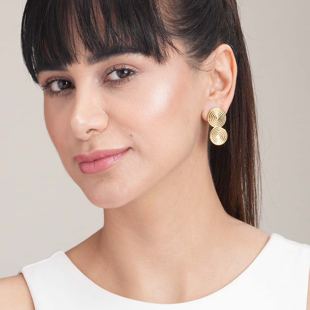 Gilded Coil Earrings