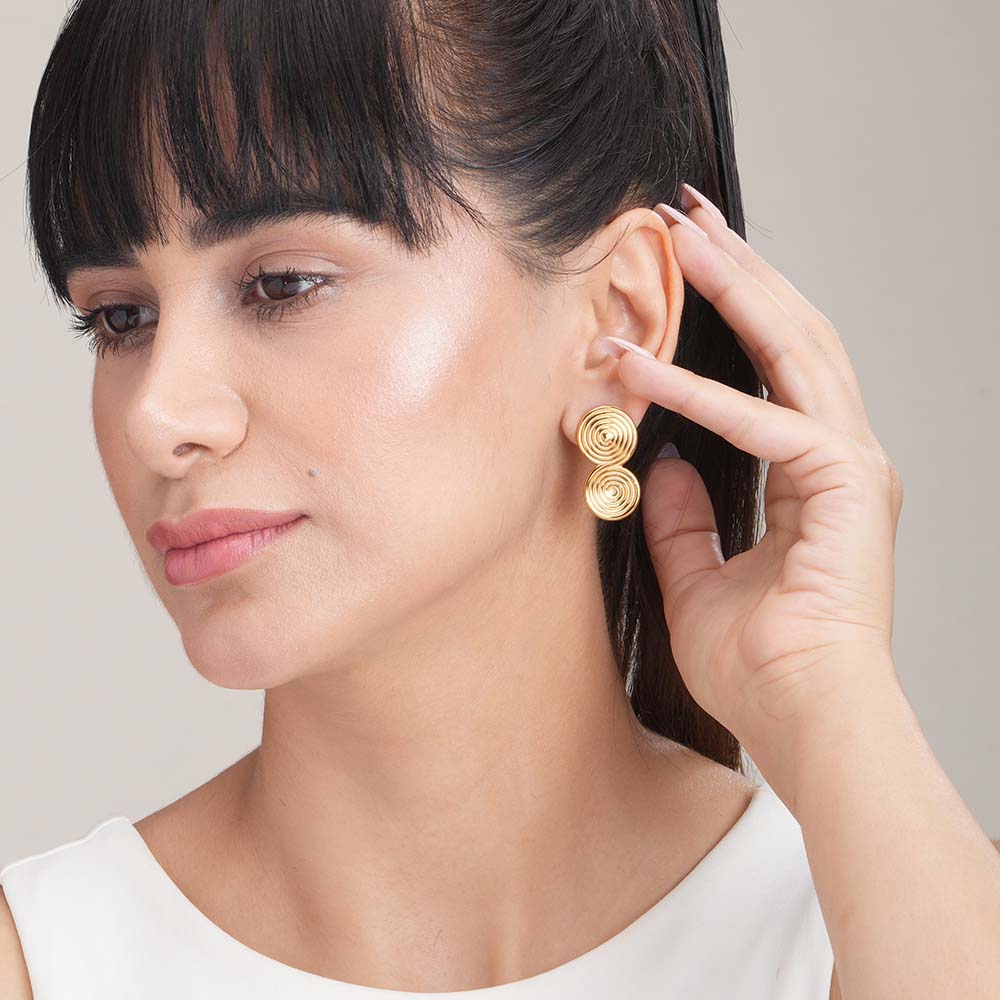 Gilded Coil Earrings