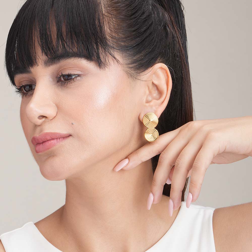 Gilded Coil Earrings
