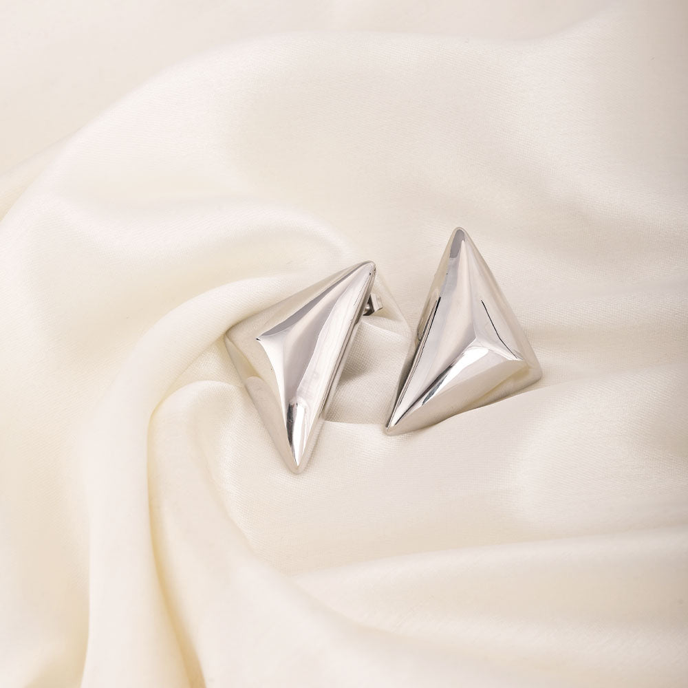 Sleek Triangle Stud Earrings