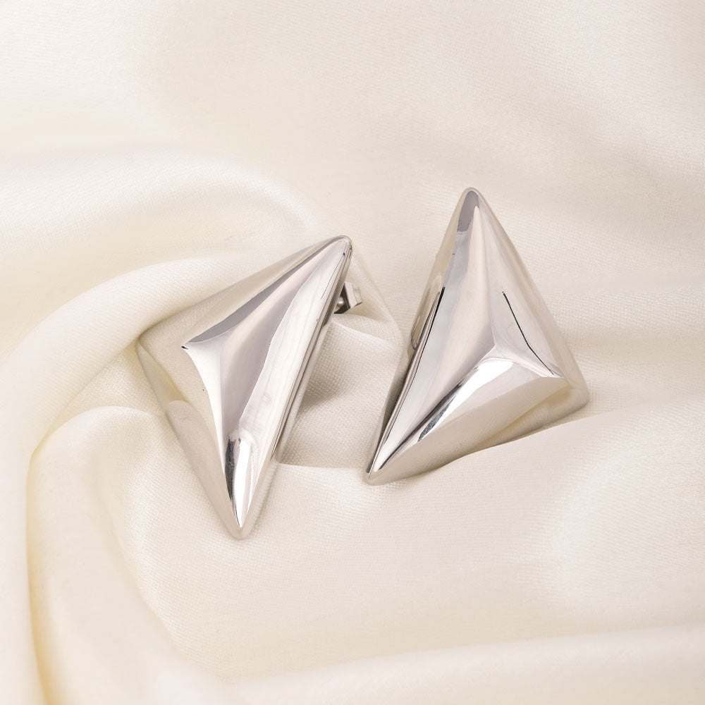 Sleek Triangle Stud Earrings