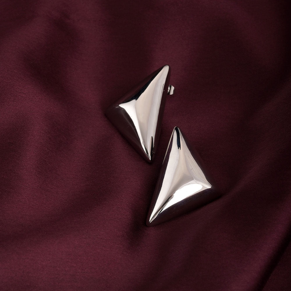 Sleek Triangle Stud Earrings