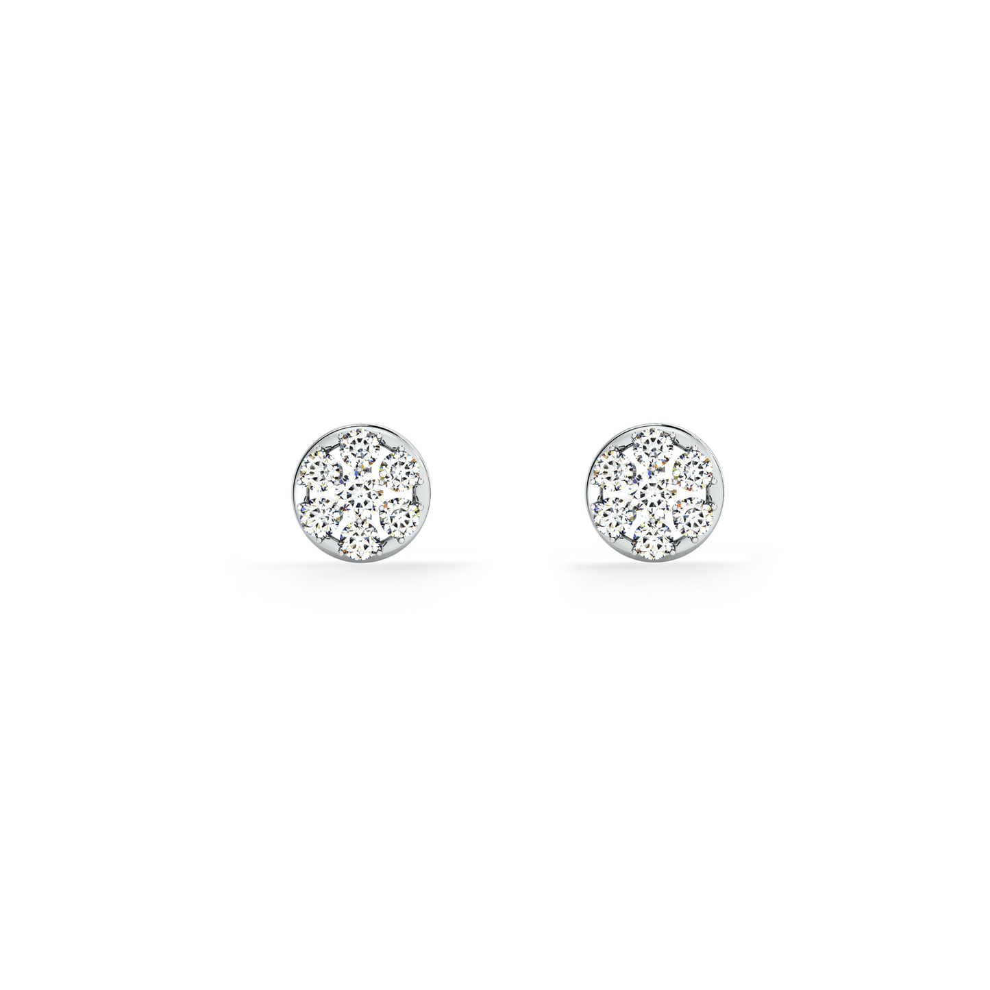 Lustrous Bouquet 9KT Gold Lab Grown Diamond Stud Earring
