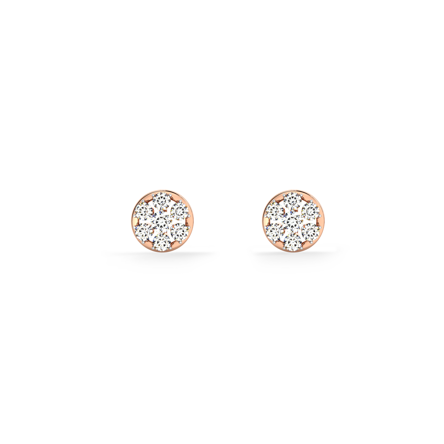 Lustrous Bouquet 9KT Gold Lab Grown Diamond Stud Earring
