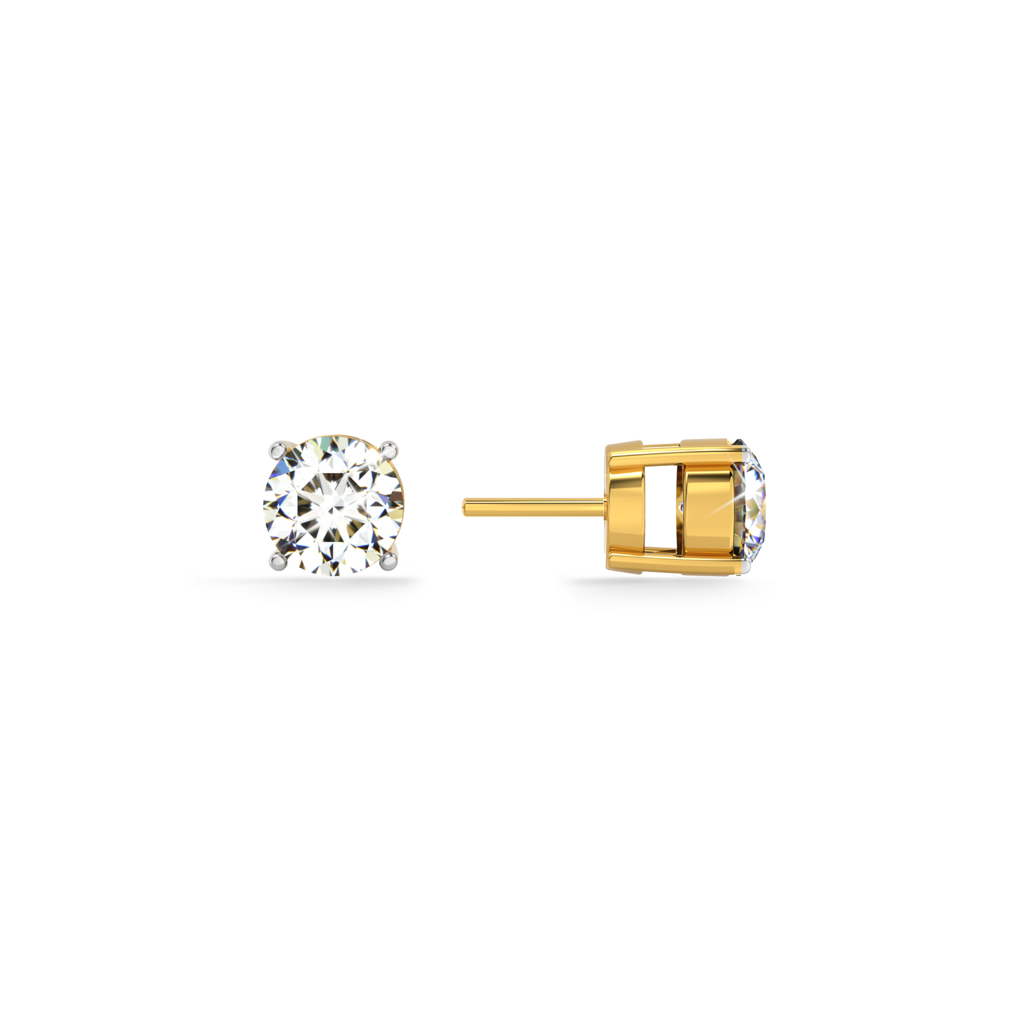 Pure Spark 9KT Gold Lab Grown Diamond Stud Earring